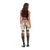 Samoa Siapo Pattern With Brown Hibiscus Leggings - Polynesian Pride