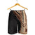Samoa Siapo Tapa Pattern Half Style Shorts for Men Beige Color - Polynesian Pride