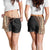 Samoa Siapo Tapa Pattern Half Style Shorts for Women Beige Color - Polynesian Pride