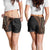 Samoa Siapo Tapa Pattern Half Style Shorts for Women Black Color - Polynesian Pride