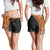 Samoa Siapo Tapa Pattern Half Style Shorts for Women Yellow Color - Polynesian Pride