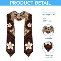 Samoa Teuila Graduation Stole Samoan Siapo Pattern Brown Version LT05 - Polynesian Pride
