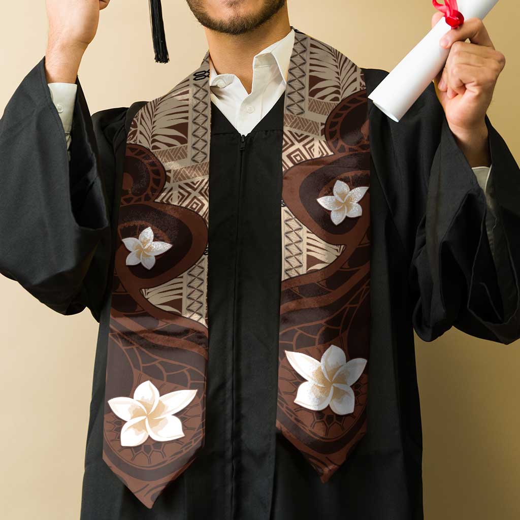 Samoa Teuila Graduation Stole Samoan Siapo Pattern Brown Version LT05 - Polynesian Pride