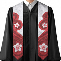 Samoa Teuila Graduation Stole Samoan Siapo Pattern Red Version