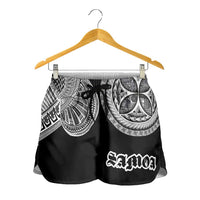 Samoa Traditional Tattoo Shorts for Women Tribal Tatau Pattern