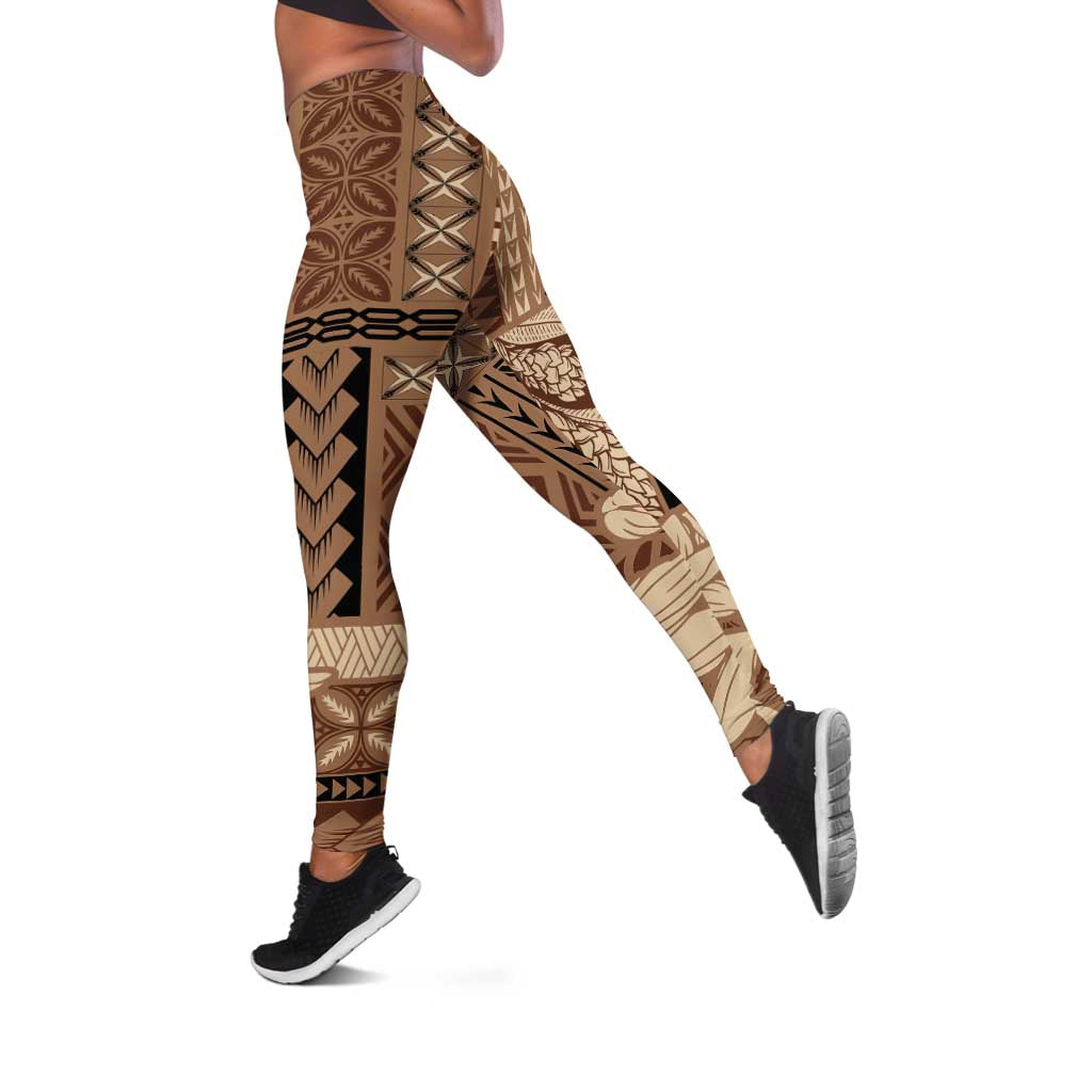 Samoa Women's Day Leggings Tiale Flower Mix Siapo Tapa LT07