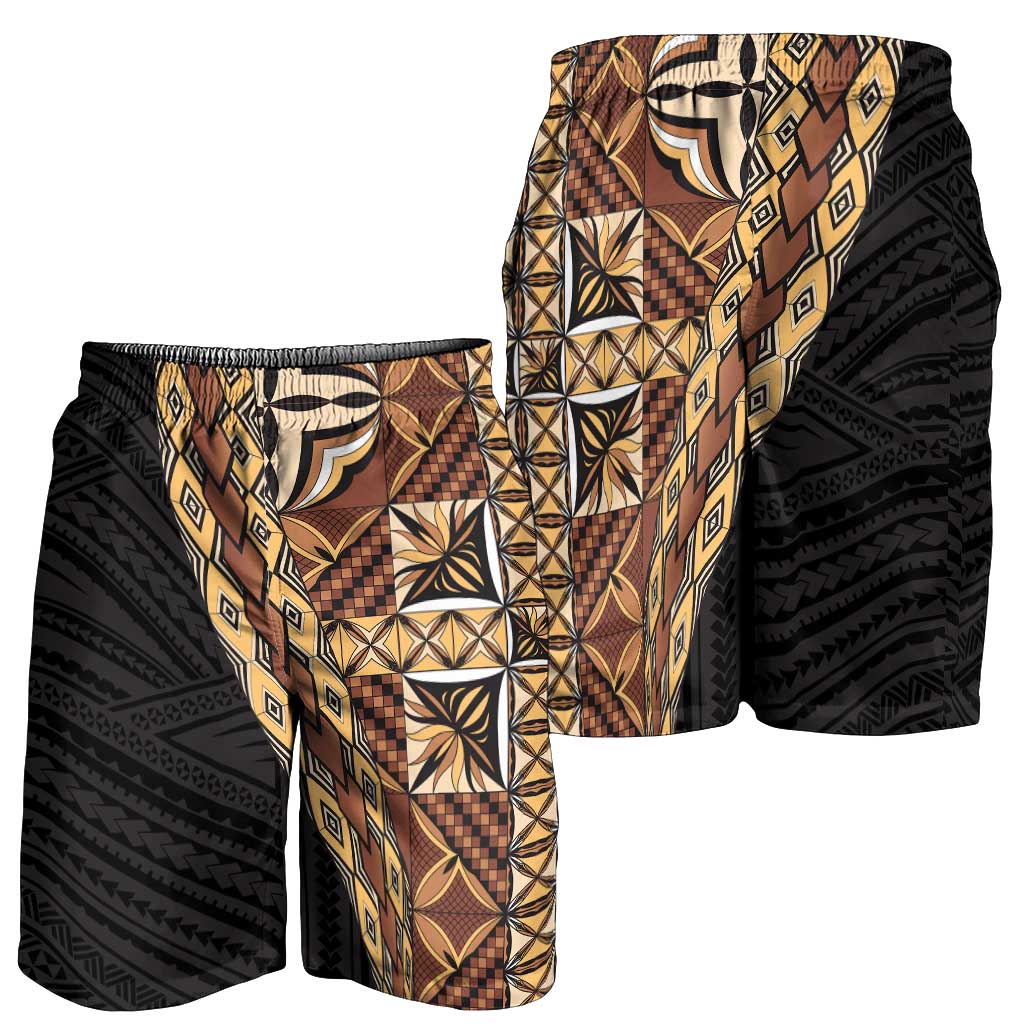 Samoan Siapo Shorts for Men Tatau Pattern Half Style Retro Mode - Polynesian Pride