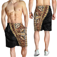 Samoan Siapo Shorts for Men Tatau Pattern Half Style Retro Mode - Polynesian Pride