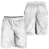 Samoan Traditional Art Tattoos Shorts for Men Tatau Roman Reigns White Color - Polynesian Pride