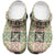 Seamless Pattern Maile and Pikake Lei Clogs Shoes Squares Maile Leaf - Polynesian Pride