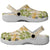 Squares Puakenikeni and Kalo Clogs Shoes Beige Palaka Hawaiian Quilt Pattern - Polynesian Pride