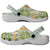 Squares Puakenikeni and Kalo Clogs Shoes Turquoise Palaka Hawaiian Quilt Pattern - Polynesian Pride