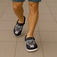 Super Samoa-Six Eight Five to The World Clogs Shoes Traditional Samoan Tattoo Black Color LT03 - Polynesian Pride