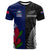 Personalised New Zealand Vs Samoa Rugby T Shirt Go Champions LT7 Black Blue - Polynesian Pride