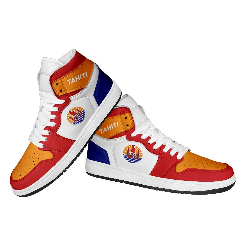 Tahiti High Sneakers AJ1 Coat Of Arms Flag Inspired