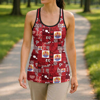 Tahiti Oaoa I Teie Noera Hollow Tank Top Pacific Patchwork Xmas Vibes - Polynesian Pride