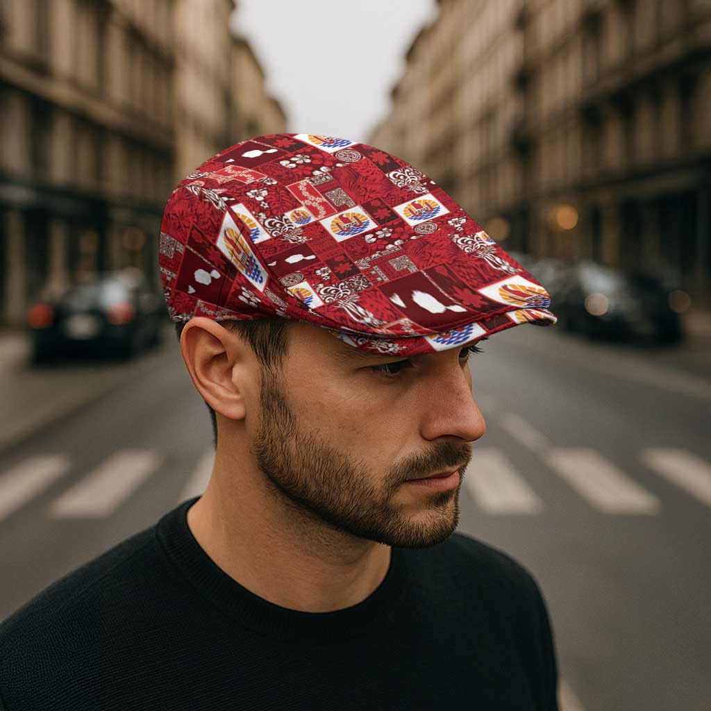 Tahiti Oaoa I Teie Noera Jeff Hat Pacific Patchwork Xmas Vibes - Polynesian Pride