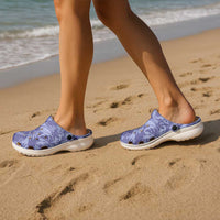 Tahiti Vareau Tiare Floral Clogs Shoes Monstera Palm Tropical Leaves - Polynesian Pride