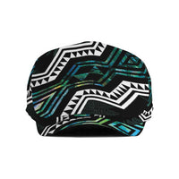 Taniko Aotearoa Mix Paua Shell Jeff Hat Niho Taniwha Turquoise Glitter - Polynesian Pride