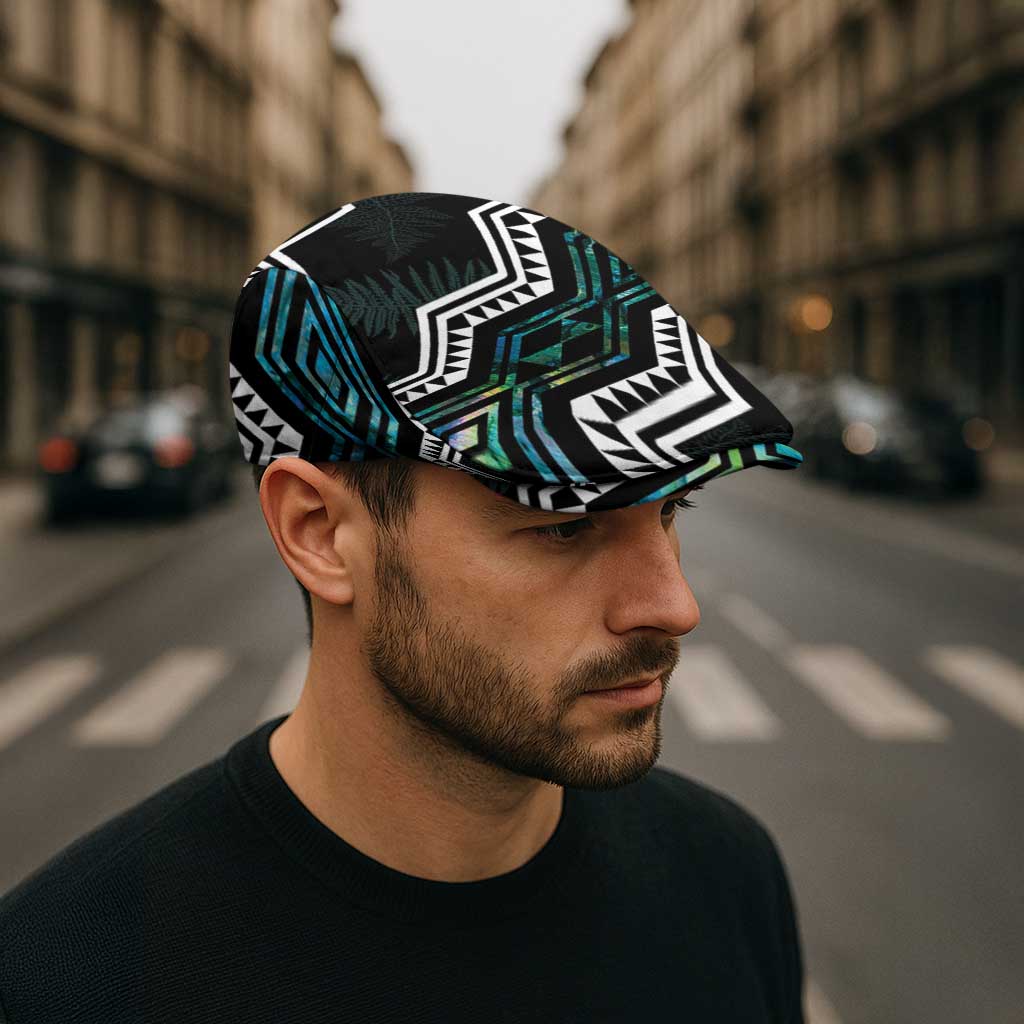 Taniko Aotearoa Mix Paua Shell Jeff Hat Niho Taniwha Turquoise Glitter - Polynesian Pride