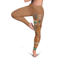 Terracotta Batik Papua-inspired Pattern Leggings - Polynesian Pride