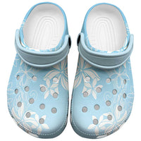 Tiare Tahiti Clogs Shoes Blue Polynesia Motifs LT05 Blue - Polynesian Pride