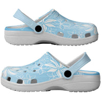 Tiare Tahiti Clogs Shoes Blue Polynesia Motifs LT05 - Polynesian Pride
