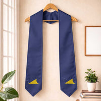 Tokelau Graduation Stole Flag Style LT05 One Size Navy - Polynesian Pride
