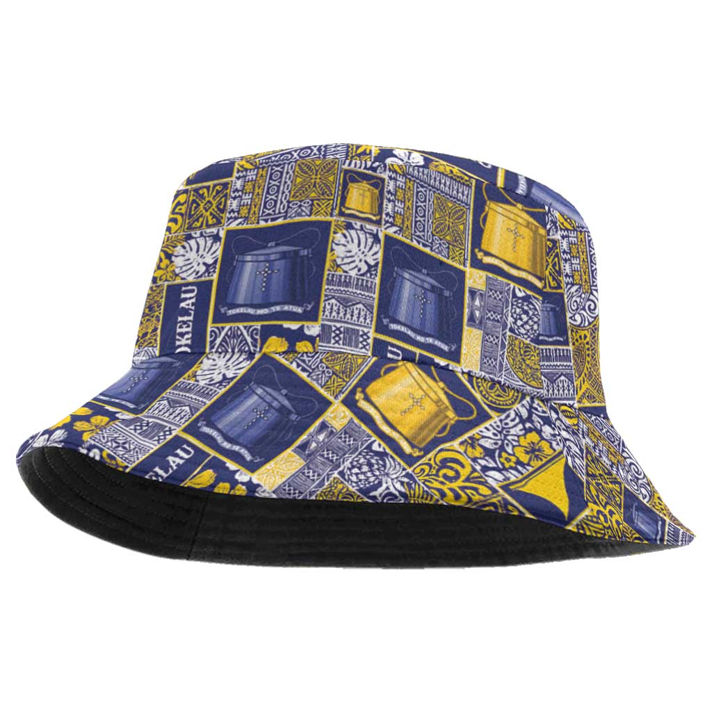 Tokelau Manuia te Kilihimahi Bucket Hat Pacific Patchwork Xmas Vibes - Polynesian Pride