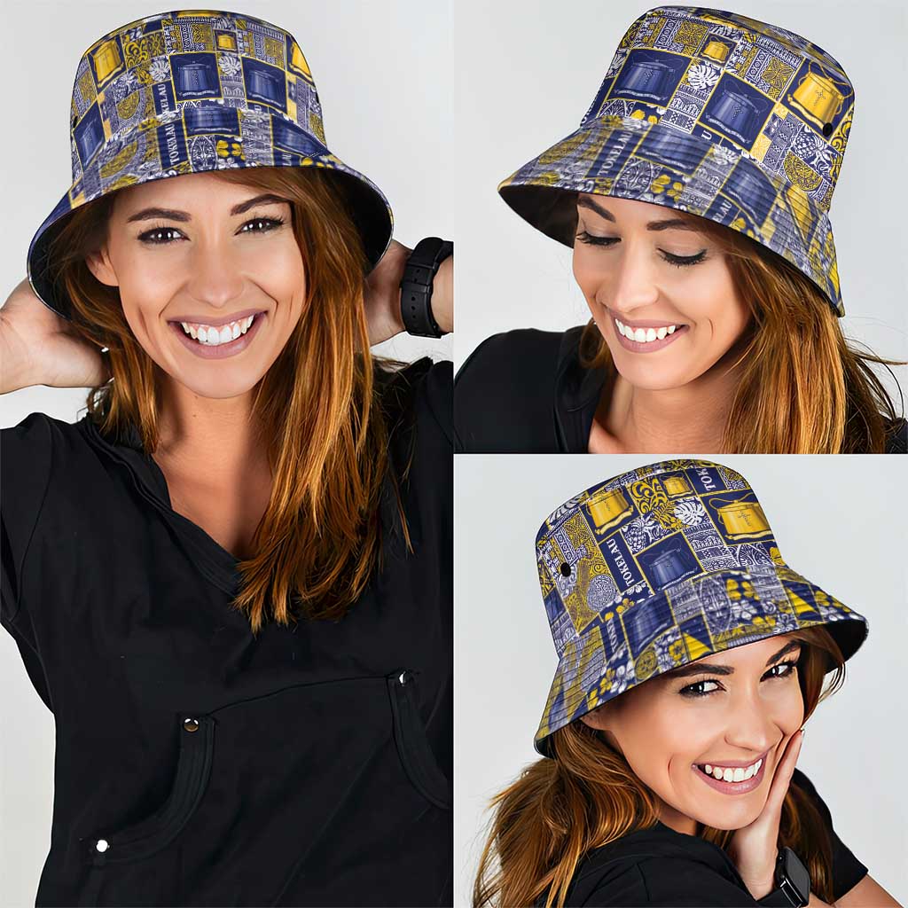 Tokelau Manuia te Kilihimahi Bucket Hat Pacific Patchwork Xmas Vibes - Polynesian Pride