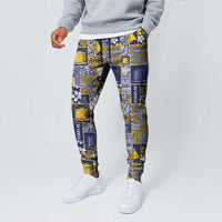 Tokelau Manuia te Kilihimahi Jogger Pants Pacific Patchwork Xmas Vibes - Polynesian Pride