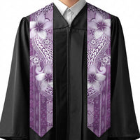 Tonga Kupesi Ngatu Graduation Stole Vintage Purple Plumeria