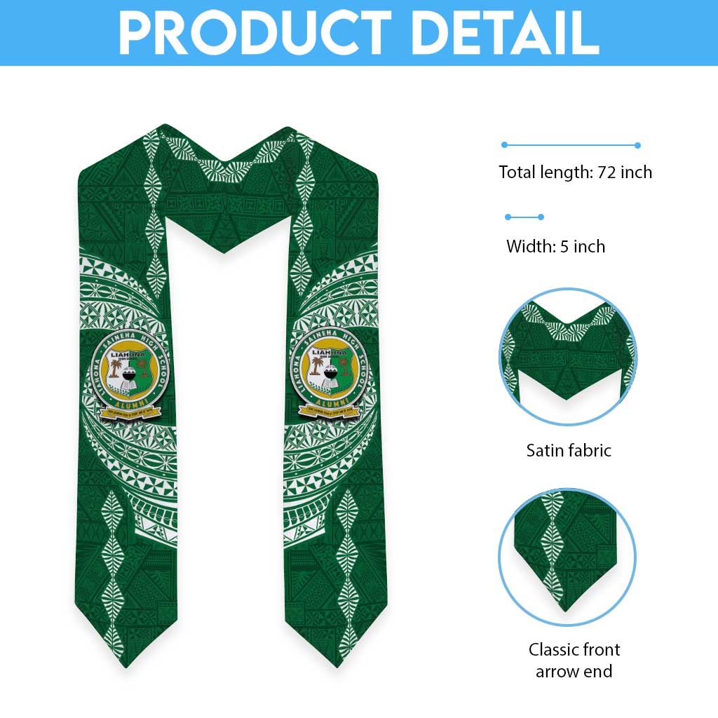 Tonga Lahaina High School Graduation Stole Traditional Ngatu and Polynesian Pattern