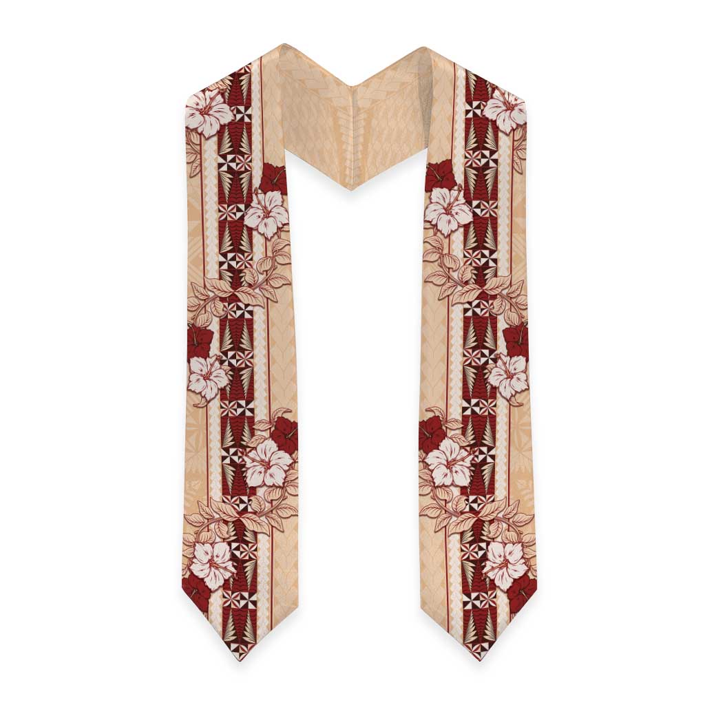 Tonga Language Week Graduation Stole Hibiscus Tongan Ngatu Pattern