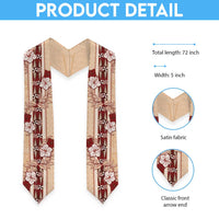 Tonga Language Week Graduation Stole Hibiscus Tongan Ngatu Pattern