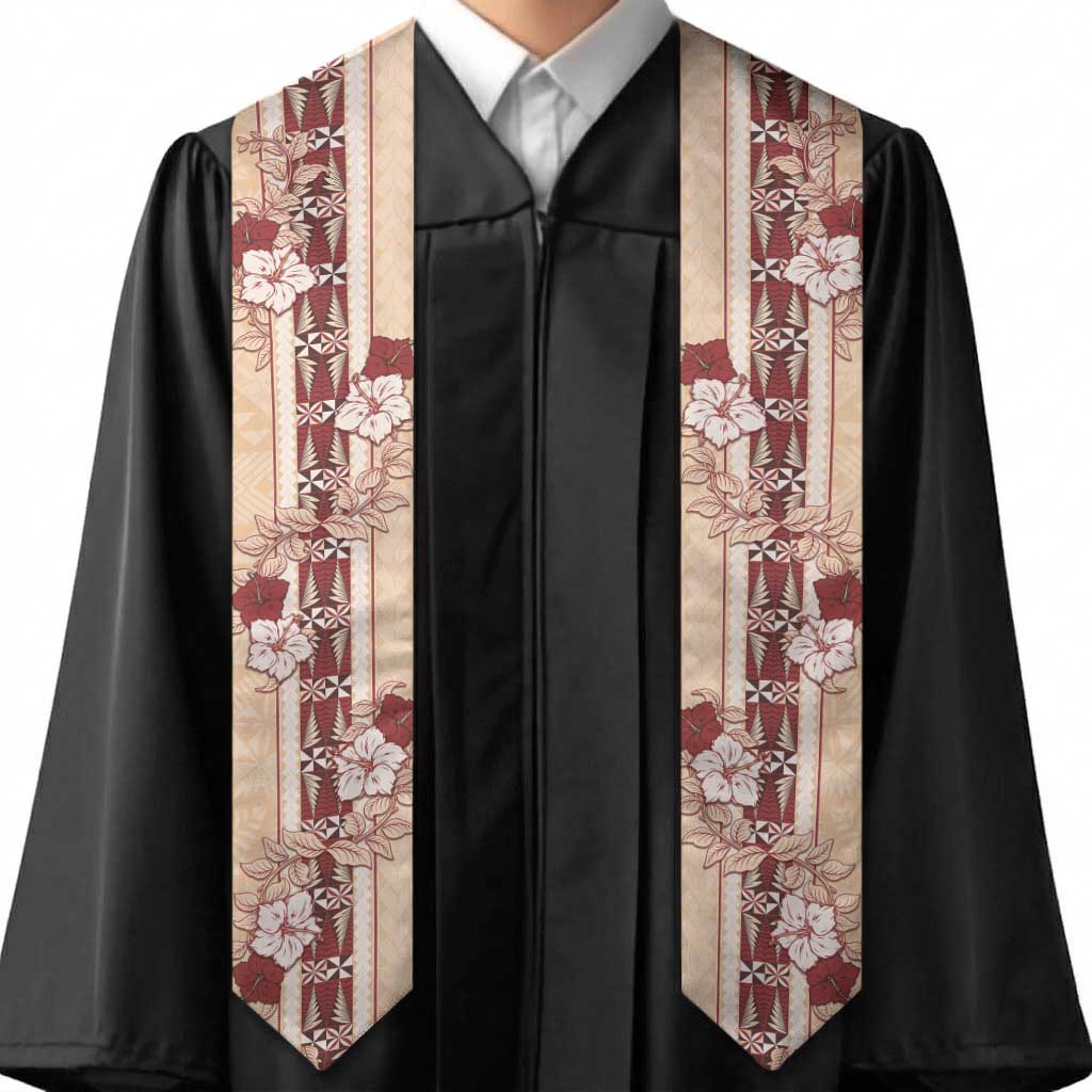 Tonga Language Week Graduation Stole Hibiscus Tongan Ngatu Pattern
