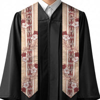 Tonga Language Week Graduation Stole Hibiscus Tongan Ngatu Pattern
