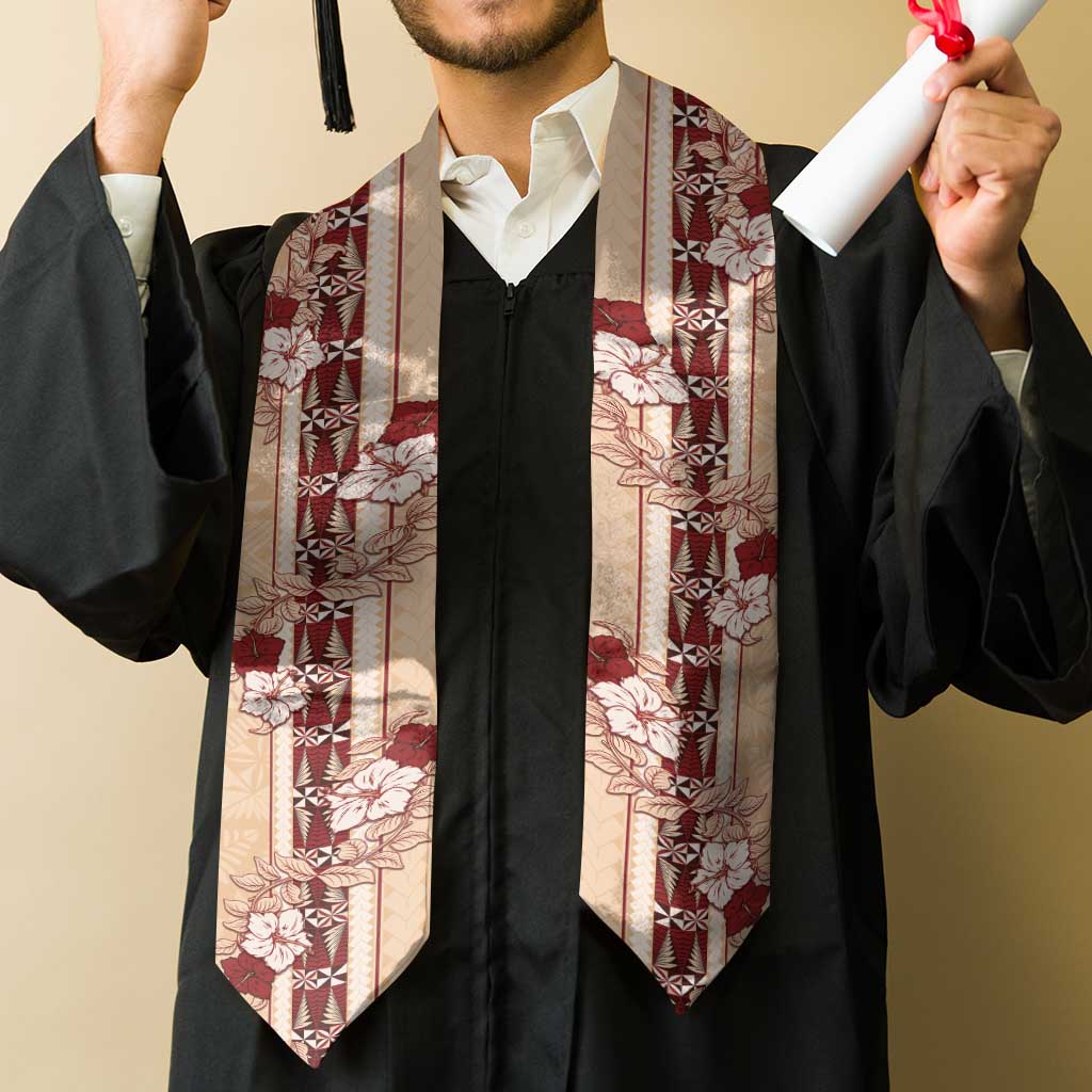 Tonga Language Week Graduation Stole Hibiscus Tongan Ngatu Pattern