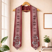 Tonga Language Week Graduation Stole Malo e Lelei Kupesi Ngatu Pattern