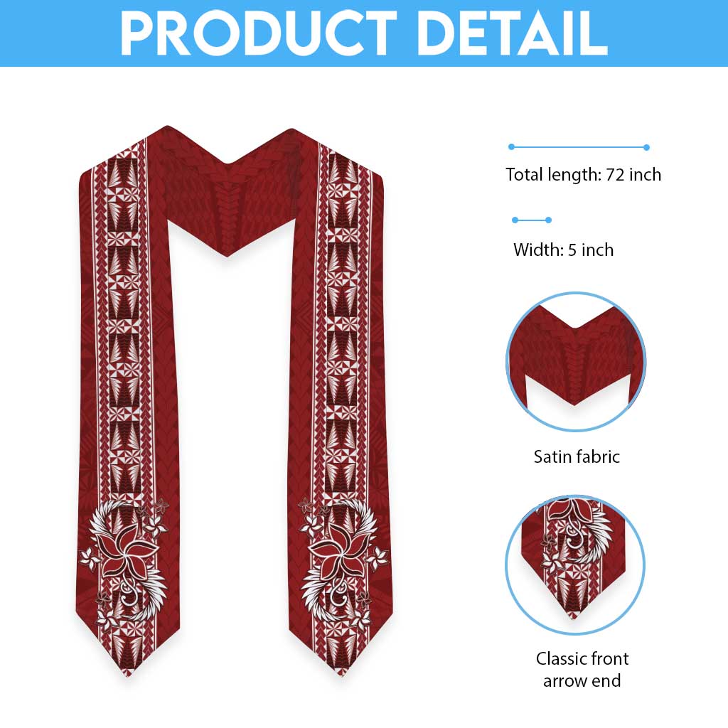 Tonga Language Week Graduation Stole Malo e Lelei Kupesi Ngatu Pattern