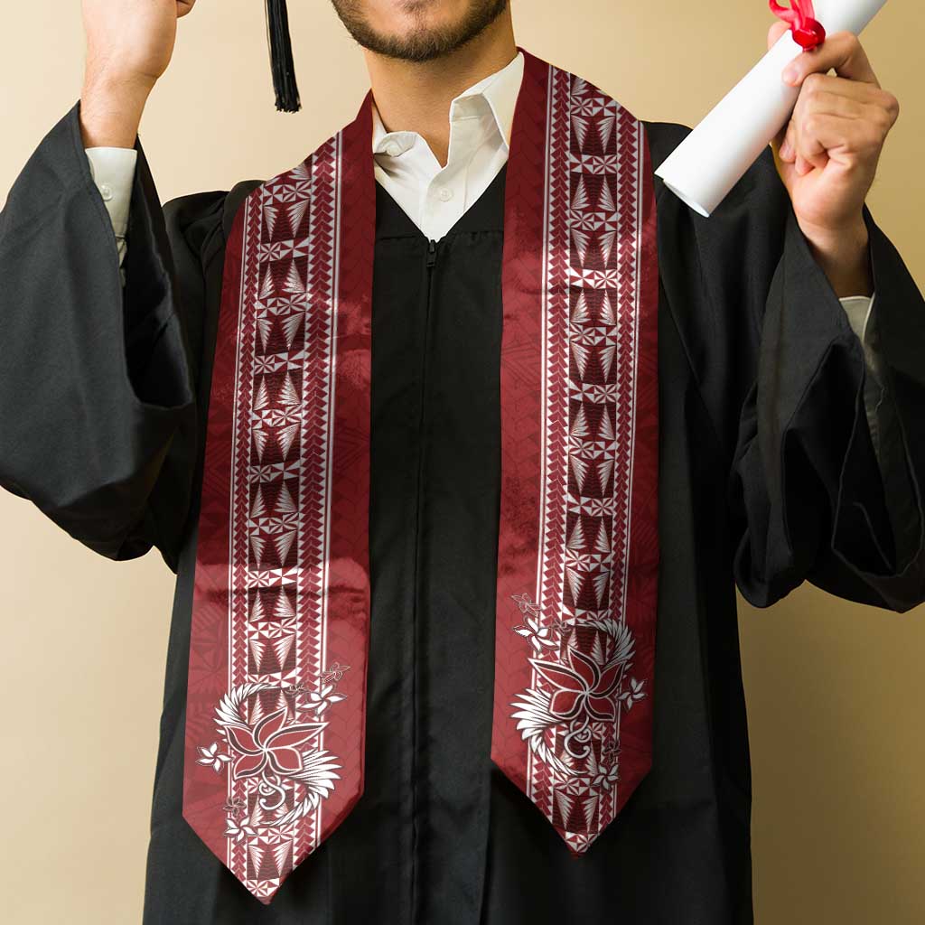 Tonga Language Week Graduation Stole Malo e Lelei Kupesi Ngatu Pattern