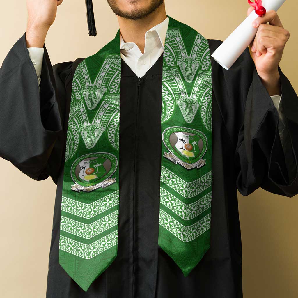 Tonga Liahona High School Graduation Stole Traditional Ngatu and Polynesian Pattern LT03 - Polynesian Pride