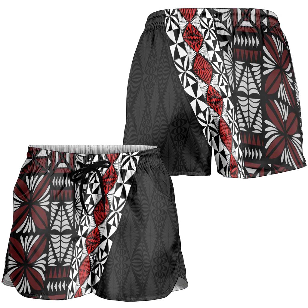 Tonga Ngatu Art Tattoo Polynesian Shorts for Women - Polynesian Pride