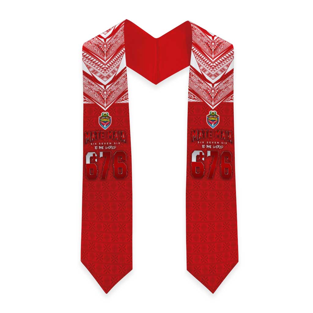 Tonga Rugby Graduation Stole Ngatu Motifs and Pacific Patterns