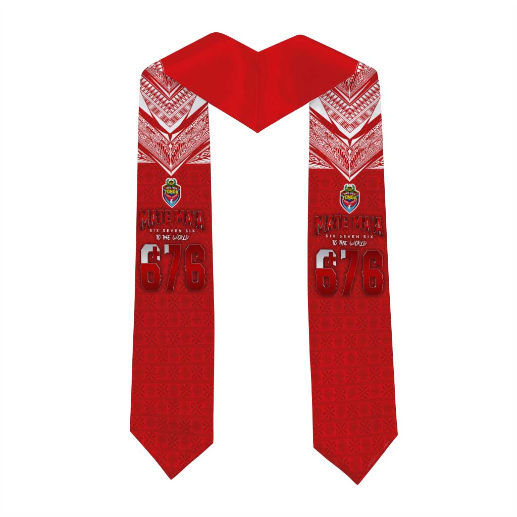 Tonga Rugby Graduation Stole Ngatu Motifs and Pacific Patterns