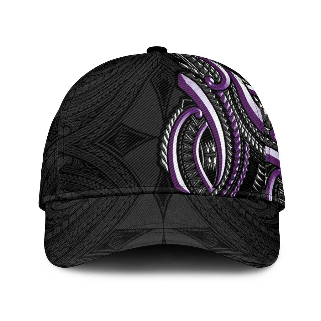 Traditional Art Hawaiian Kakau Tattoos Classic Cap Purple Color LT03