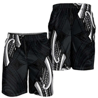 Traditional Art Hawaiian Kakau Tattoos Shorts for Men White - Polynesian Pride