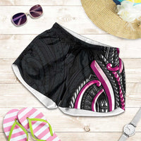 Traditional Art Hawaiian Kakau Tattoos Shorts for Women Pink Color LT03