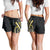 Traditional Art Hawaiian Kakau Tattoos Shorts for Women Yellow Color LT03