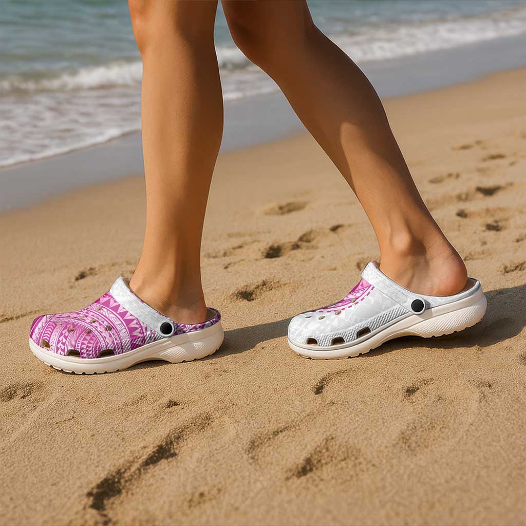 Traditional Polynesian Art Tattoos Clogs Shoes Pink Color - Polynesian Pride